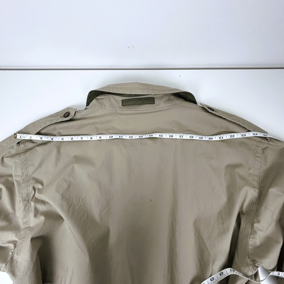 Bugatti Trench Coat Mens 44L Beige Vintage Long Cotton Made in West Germany - Picture 15 of 16